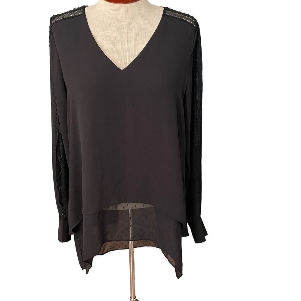 White House Black Market Black Blouse Size Small Office Career Business Casual